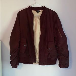 Very J Maroon Bomber Jacket